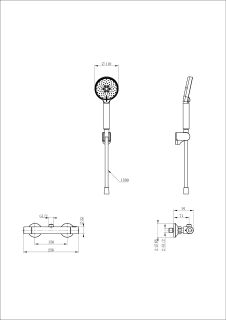 Смеситель для душа Wonzon & Woghand INN 5 WW-B1005-A-BG с термостатом брашированное золото
